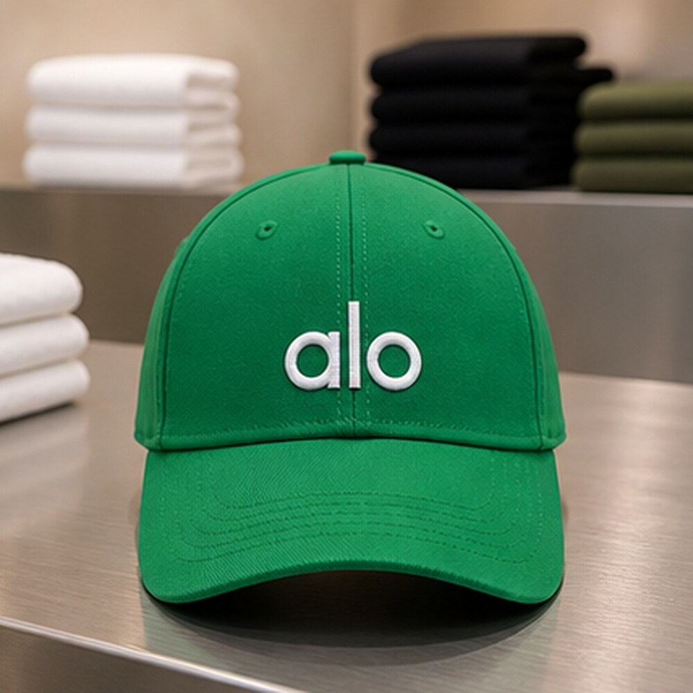 ALO Yoga Green Running Baseball Cap Hat OS
